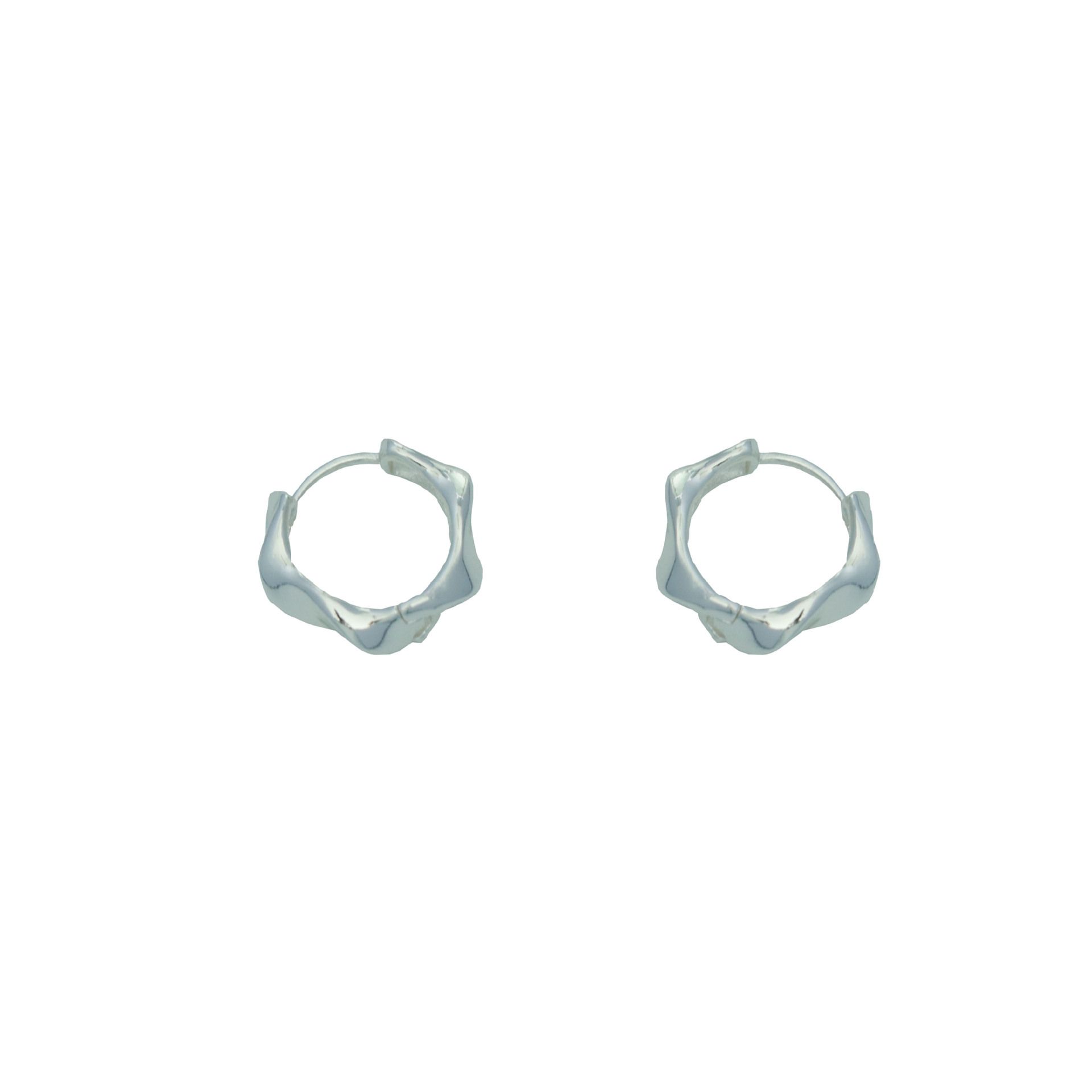 Sterling Silver Small Earrings for Women Trendy Gold Plated Chain Hoop Flower