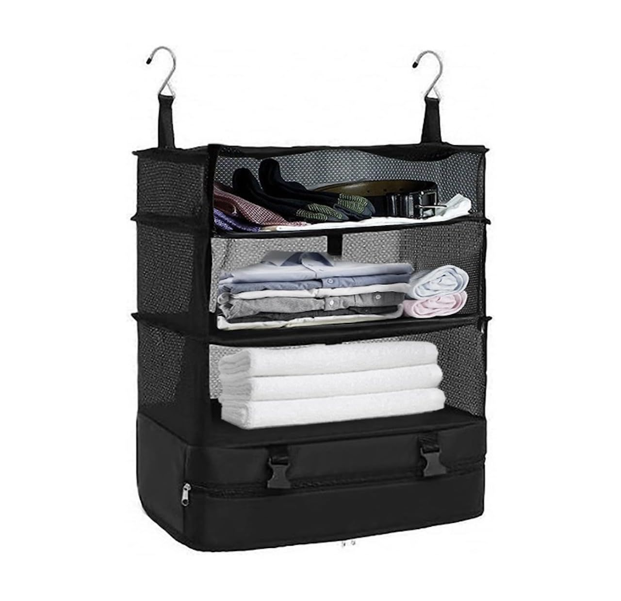 Portable Collapsible Hanging Travel Shelves Bags view 2