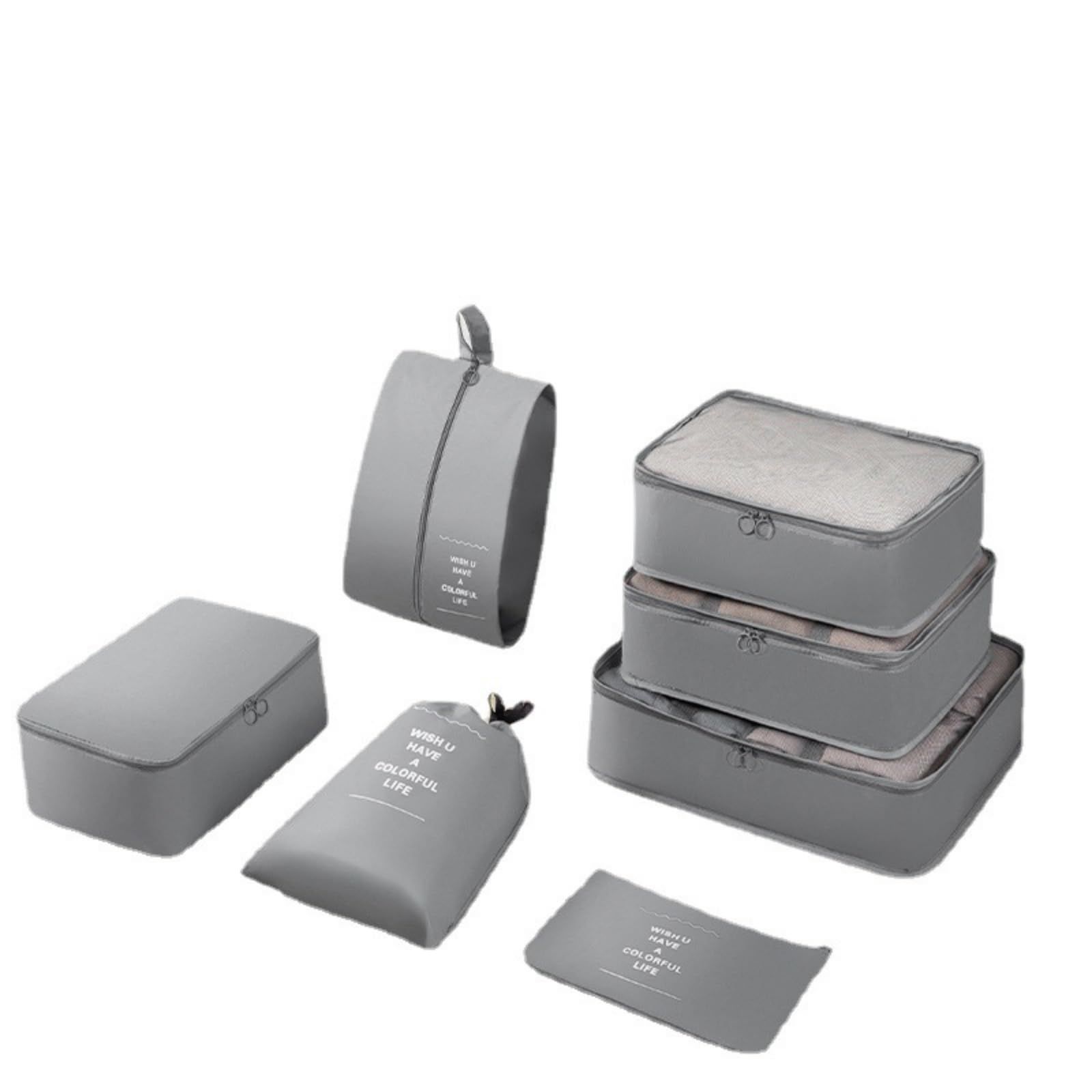 7 Pieces Set Travel Organizer Storage Bags Suitcase Packing Set Storage Cases