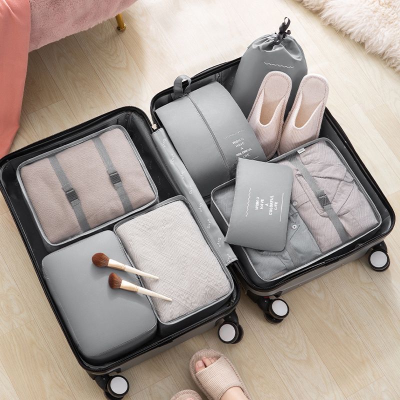 7 Pieces Set Travel Organizer Storage Bags Suitcase Packing Set Storage Cases view 4