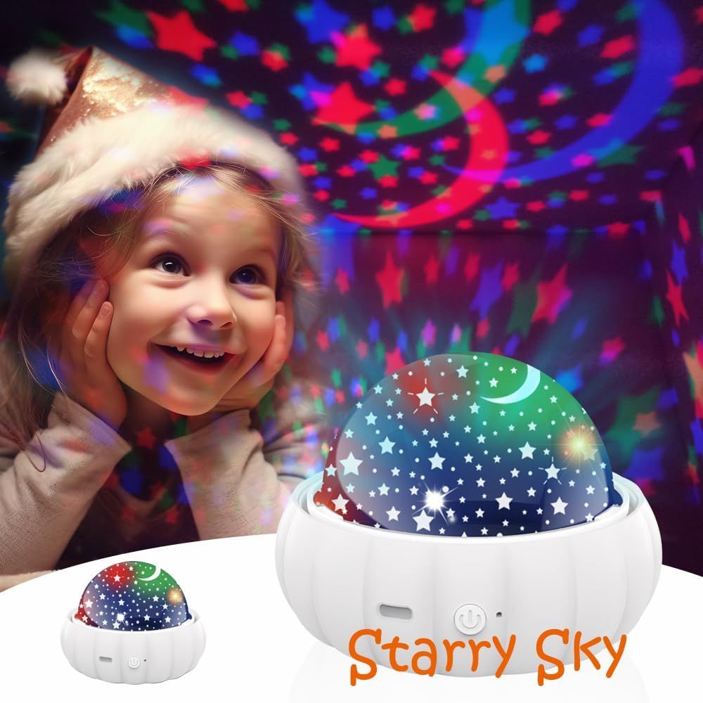 Rotating Night Light Star Projector for Kids Room view 3