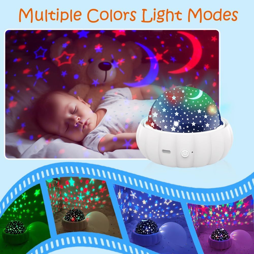 Rotating Night Light Star Projector for Kids Room view 5
