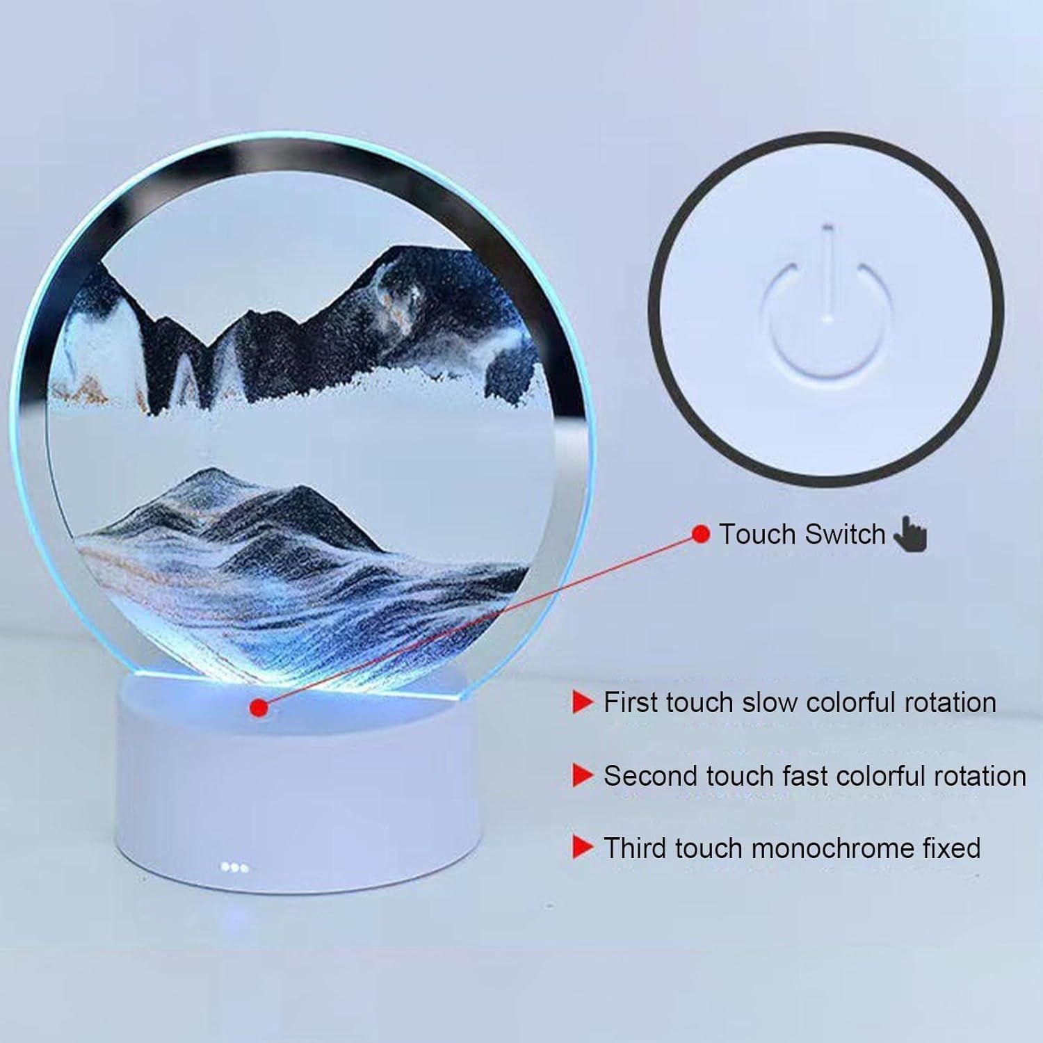 3D Mobile Sand Art Table lamp view 5