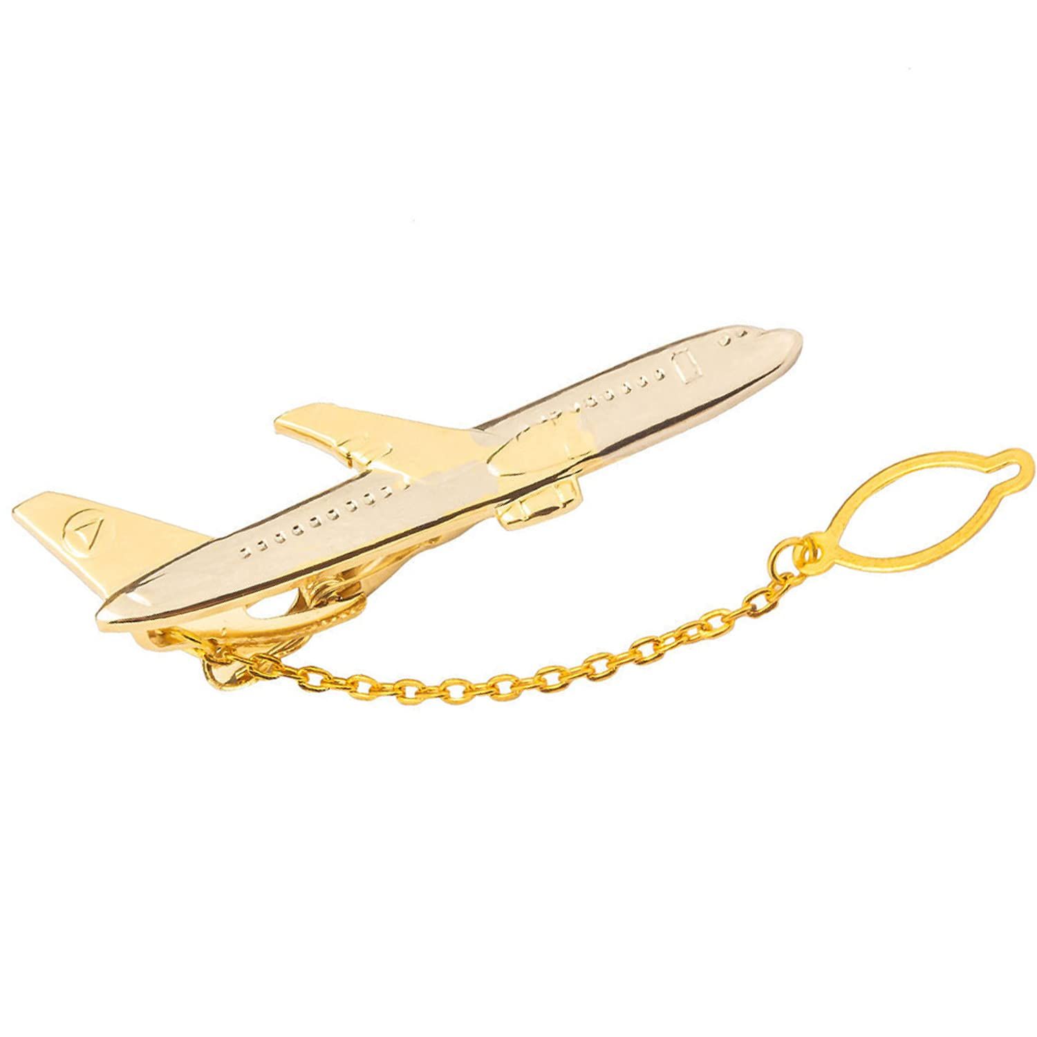 Tie bar Man's Tie Clip for Golden Plated Airplane Shape Plane Tie Pin Stick view 4