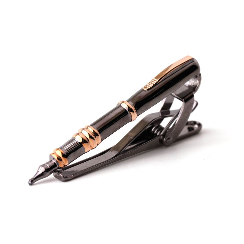 Pen Style Tie Clip Metal Personalized Shirt Collar Clip Men's Formal Tie Clip