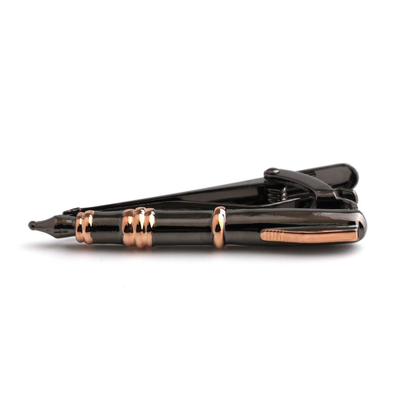 Pen Style Tie Clip Metal Personalized Shirt Collar Clip Men's Formal Tie Clip view 2