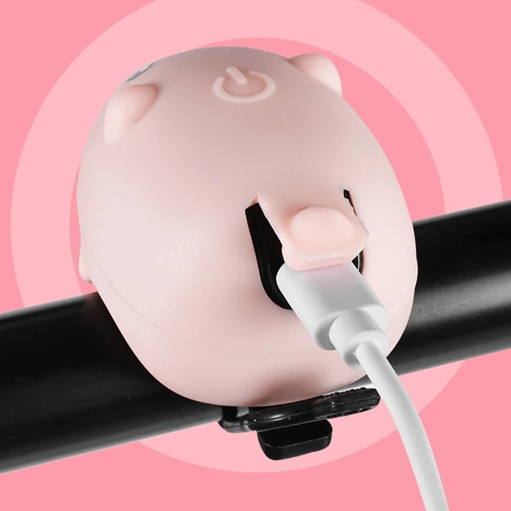 Bike Handlebar Light 3 Lighting Modes Cartoon Pig Children USB Rechargeable view 4