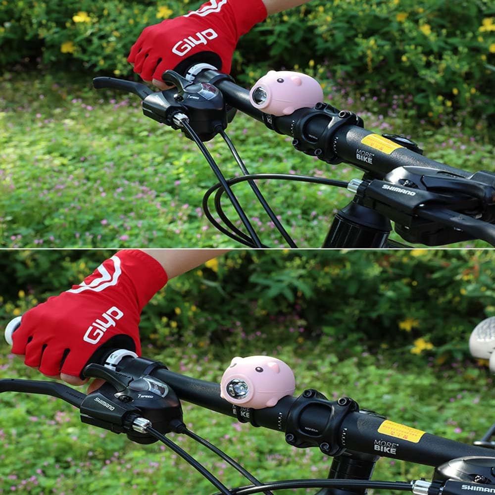 Bike Handlebar Light 3 Lighting Modes Cartoon Pig Children USB Rechargeable view 5