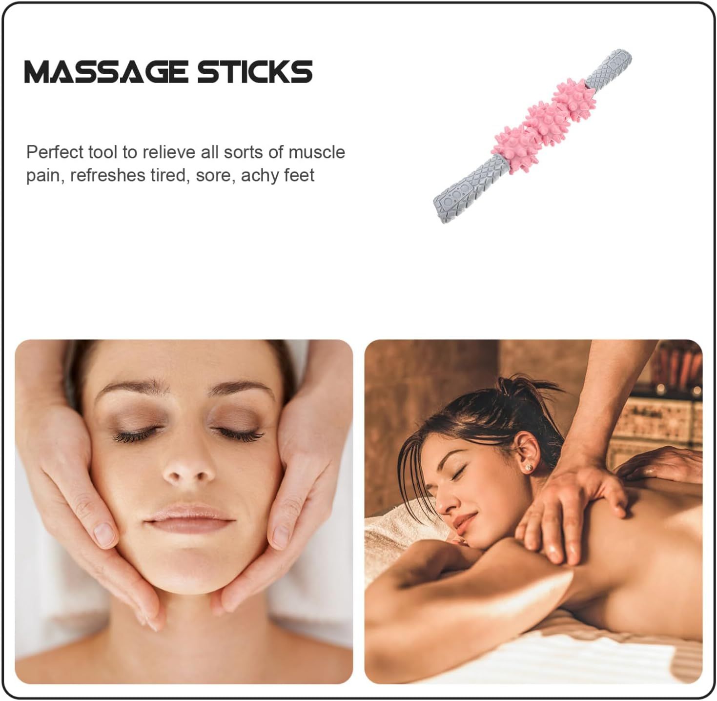 Handheld Roller Fitness Relaxing Roller Portable Leg Muscle Massaging Roller view 2