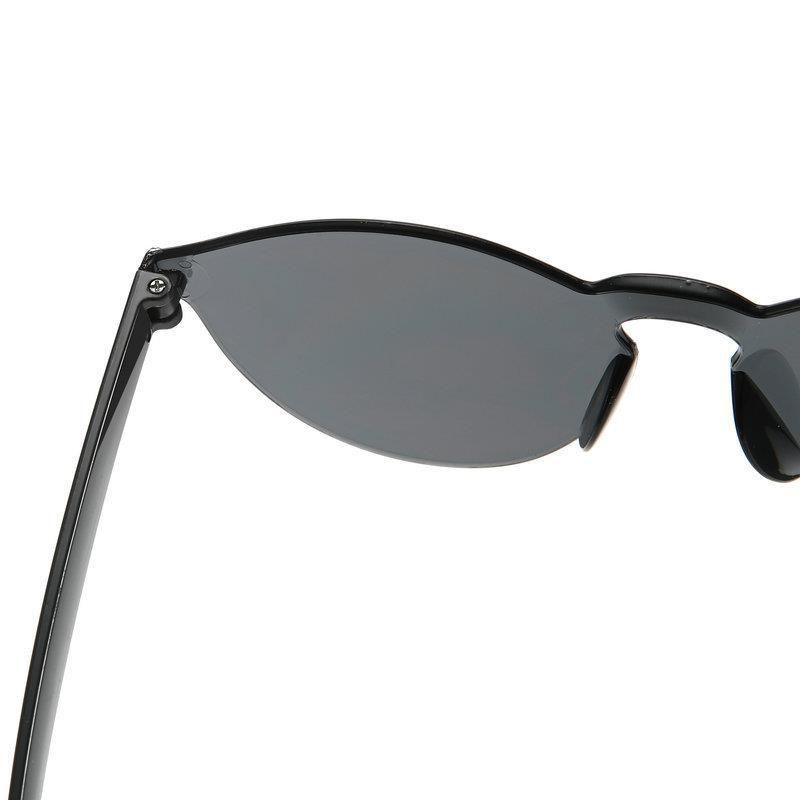 One Piece Transparent Round Sunglasses view 2