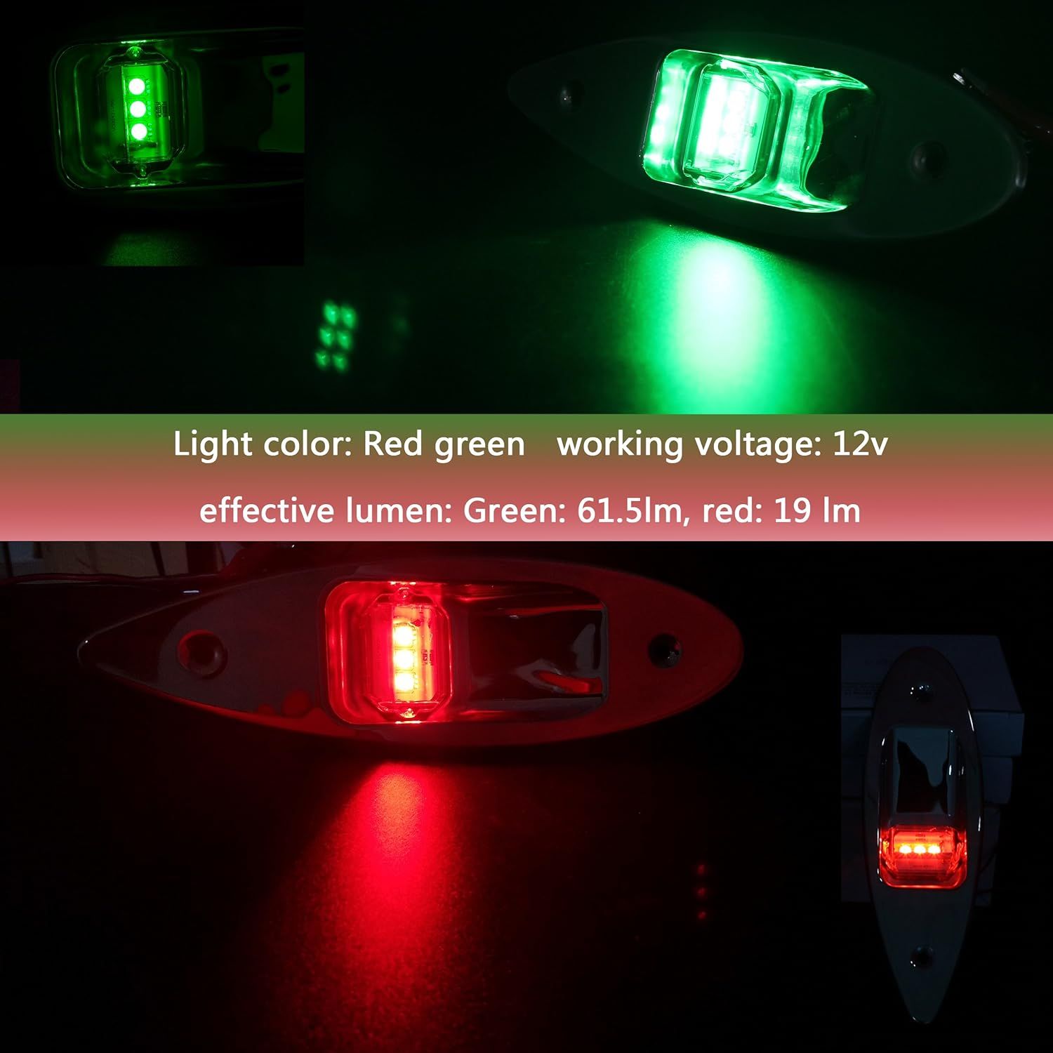 12V Boat LED Navigation Lights Marine Boat Lights Waterproof Navigation Lights view 5