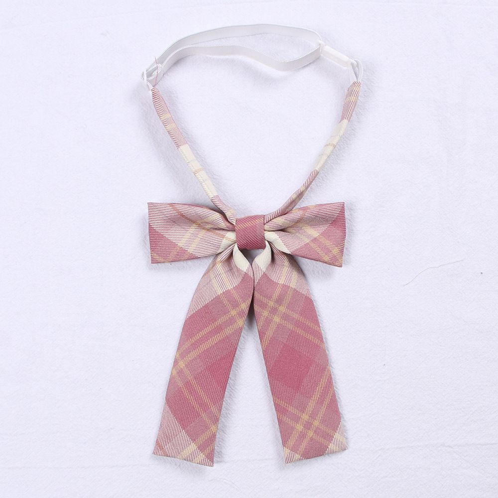5 Pcs Necktie Bow Tie Unisex Uniform Adjustable Plaid Tartan Bow Tie Necktie view 3