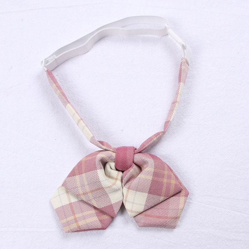 5 Pcs Necktie Bow Tie Unisex Uniform Adjustable Plaid Tartan Bow Tie Necktie view 4