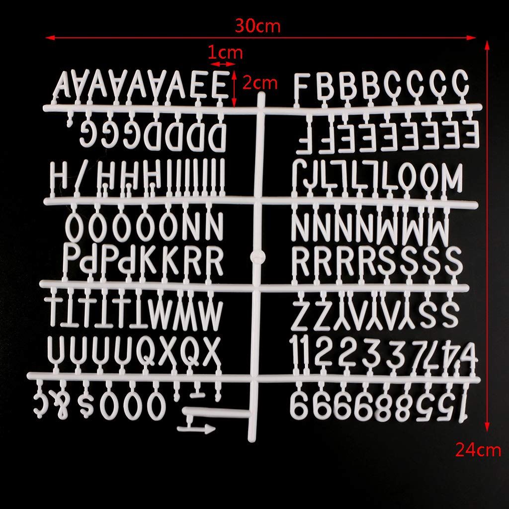 Characters White Plastic Letter Set for Changeable Felt Letter Boards — image 1