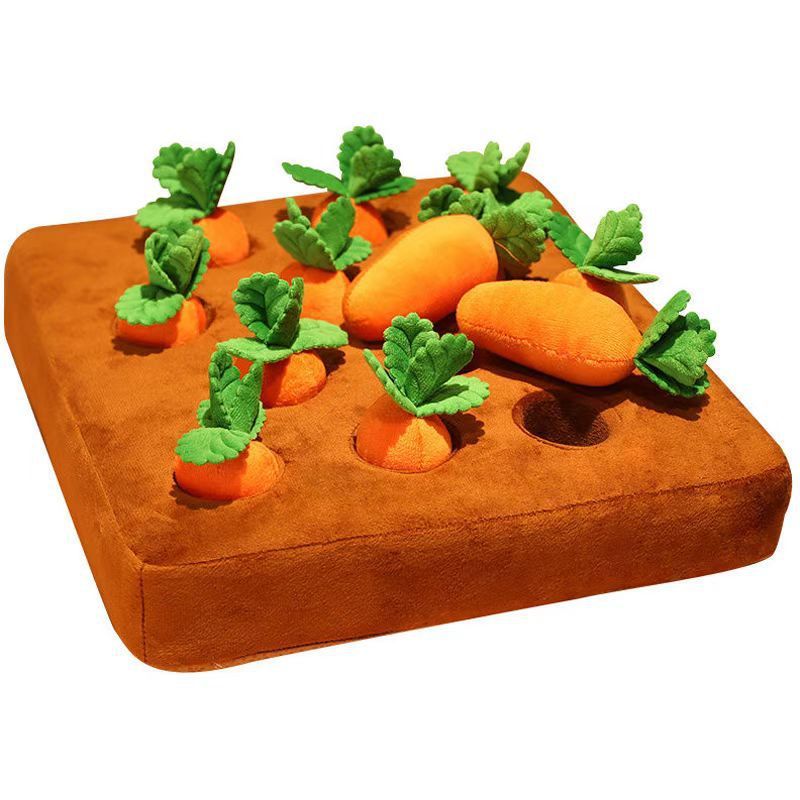 Carrot Dog Toy, Carrot Snuffle Mat for Dogs, Carrots Plush Puzzle Toys
