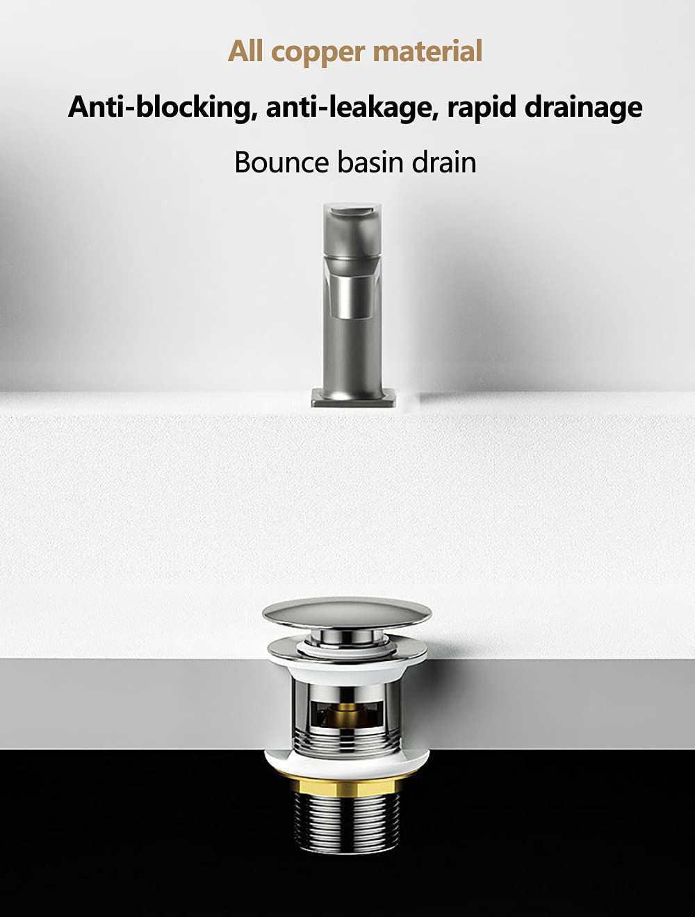 Sink Plug，Pop Up Sink Stopper view 2
