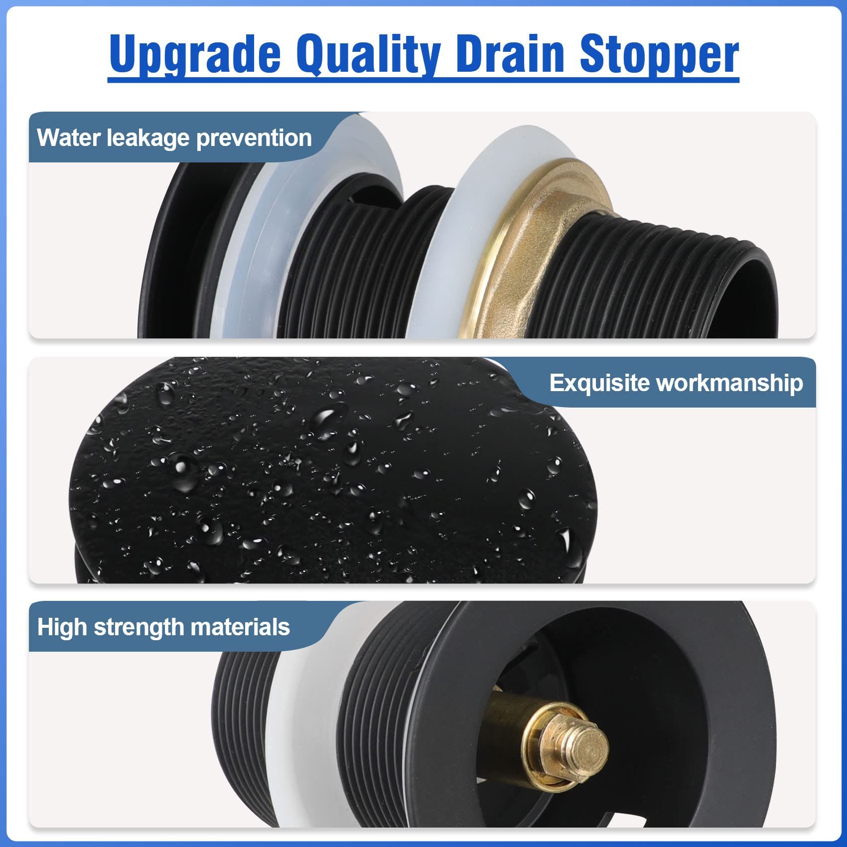 Pop-up Drain Kit for Freestanding Bathtub Tub Drain/Stopper view 3