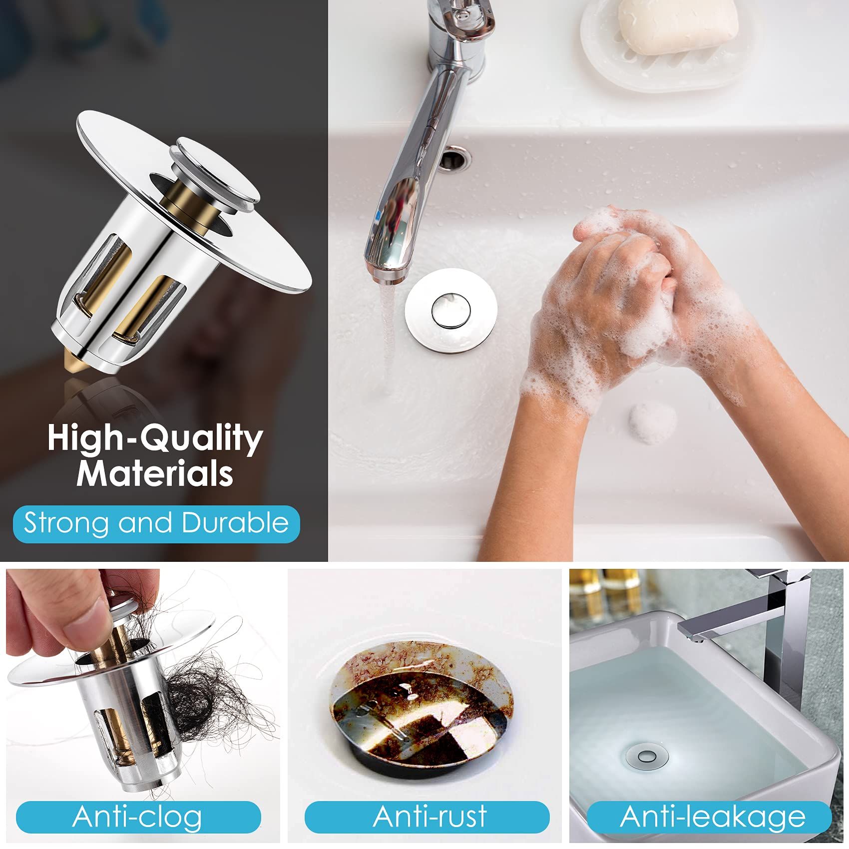 Universal Bathroom Sink Stopper view 4