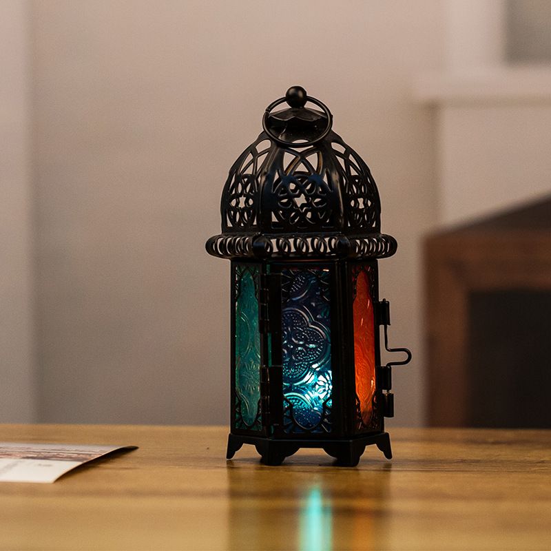 Vintage Lantern Dollhouse Fruit Tree Black Candle Holder Metalwork Hanging