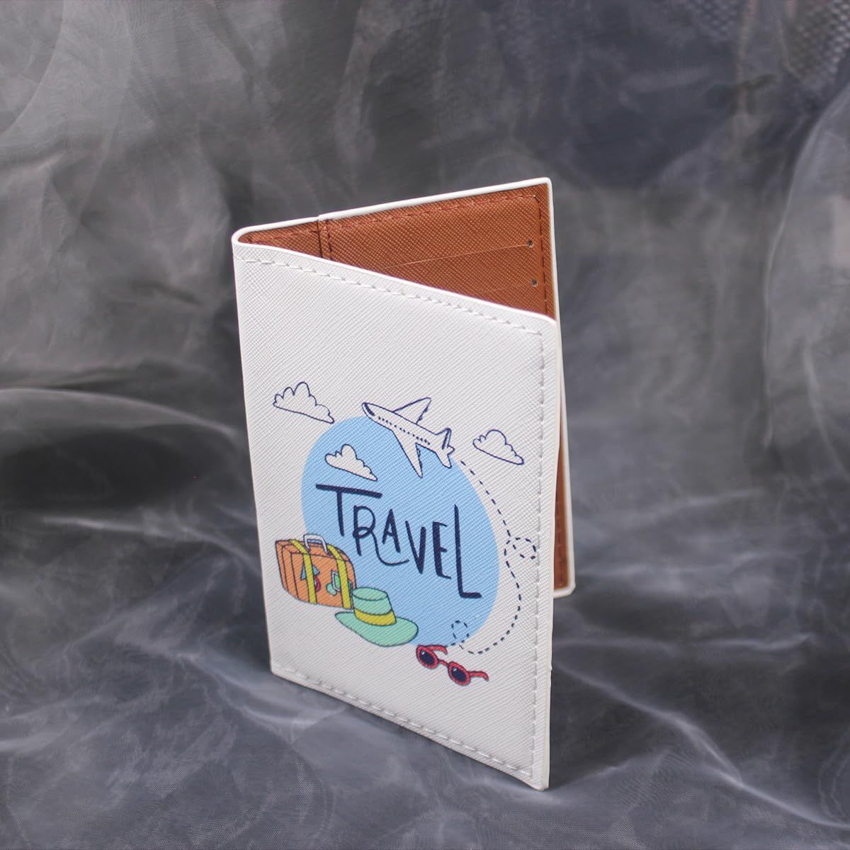 Cute Global TravelPassport Cover Women Passport Horder PU Leather Travel view 2