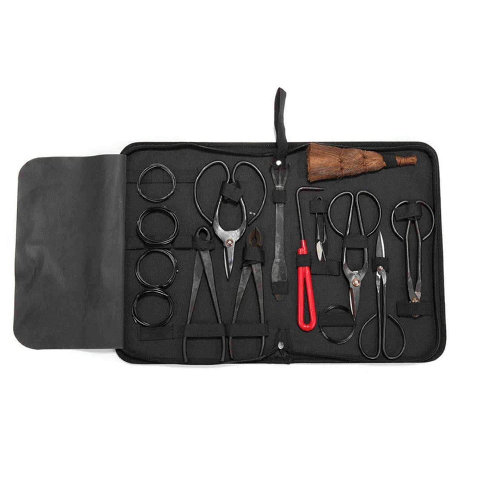 Bonsai Tools - 10 Pcs Scissors Starter Kit with Heavy Duty Nylon Case|Portable view 3