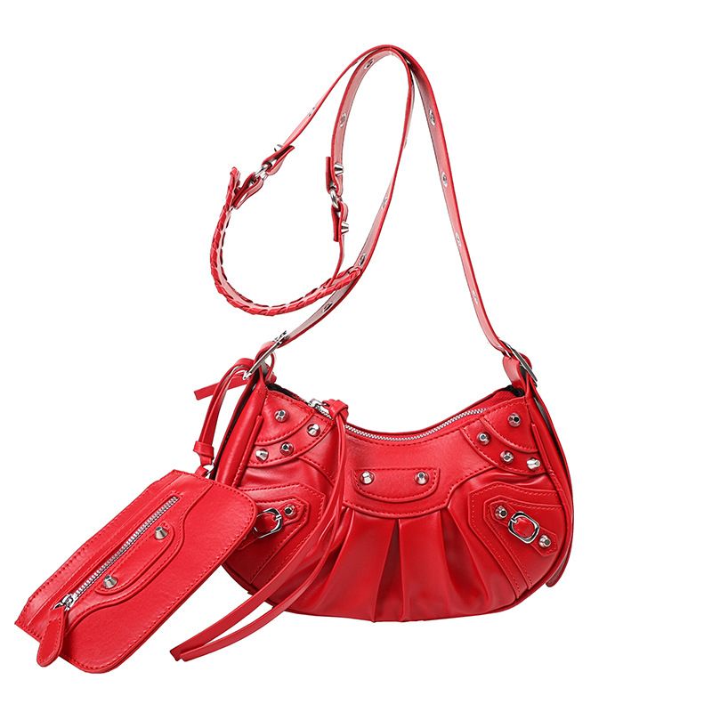 Shoulder Bags for Women, Crocodile Effect Retro Faux Leather Classic Clutch