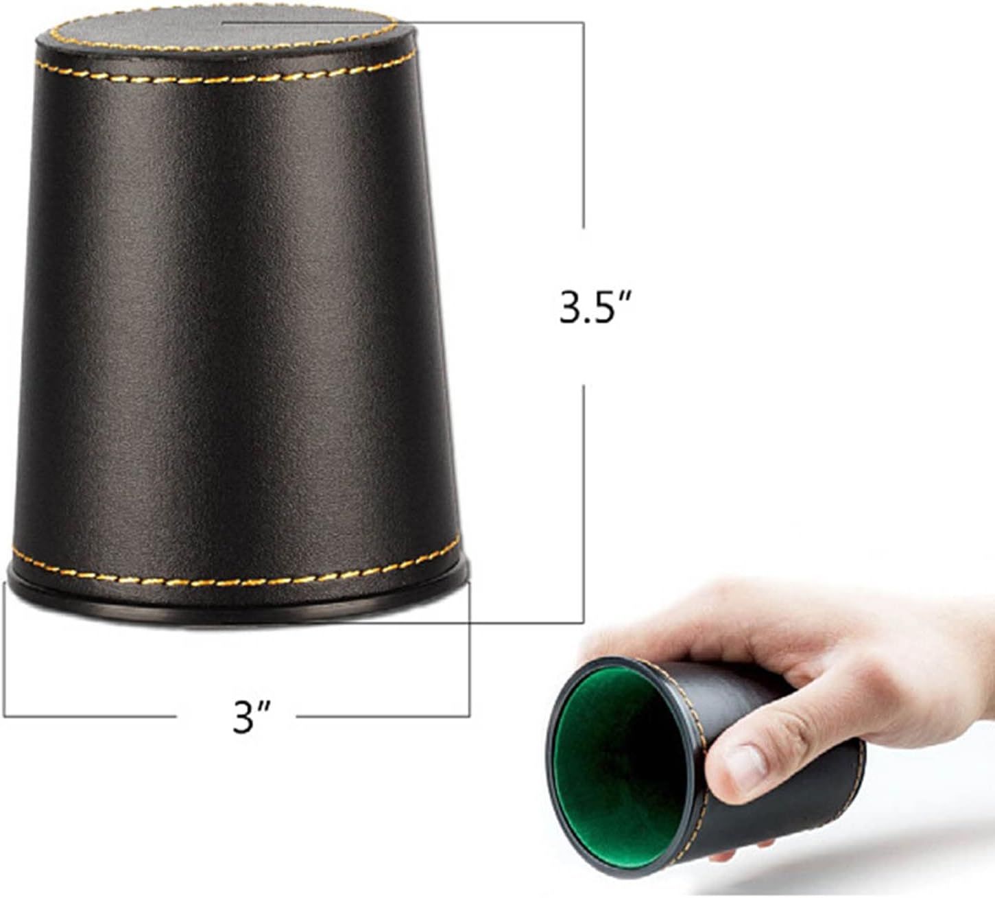 PU Leather Dice Cup Set with 20 Dot Dices view 5