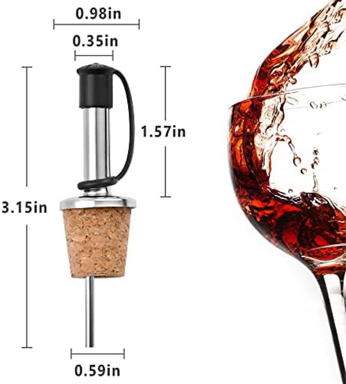 Wine Spout Cork 12pcs Wine Spout Wine Pourer Measure Baverage Pouer Wine view 2