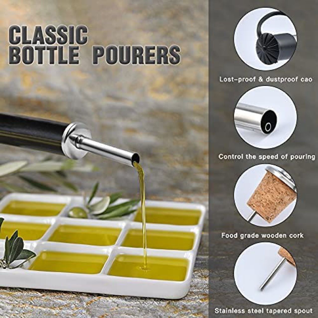 Wine Spout Cork 12pcs Wine Spout Wine Pourer Measure Baverage Pouer Wine view 3