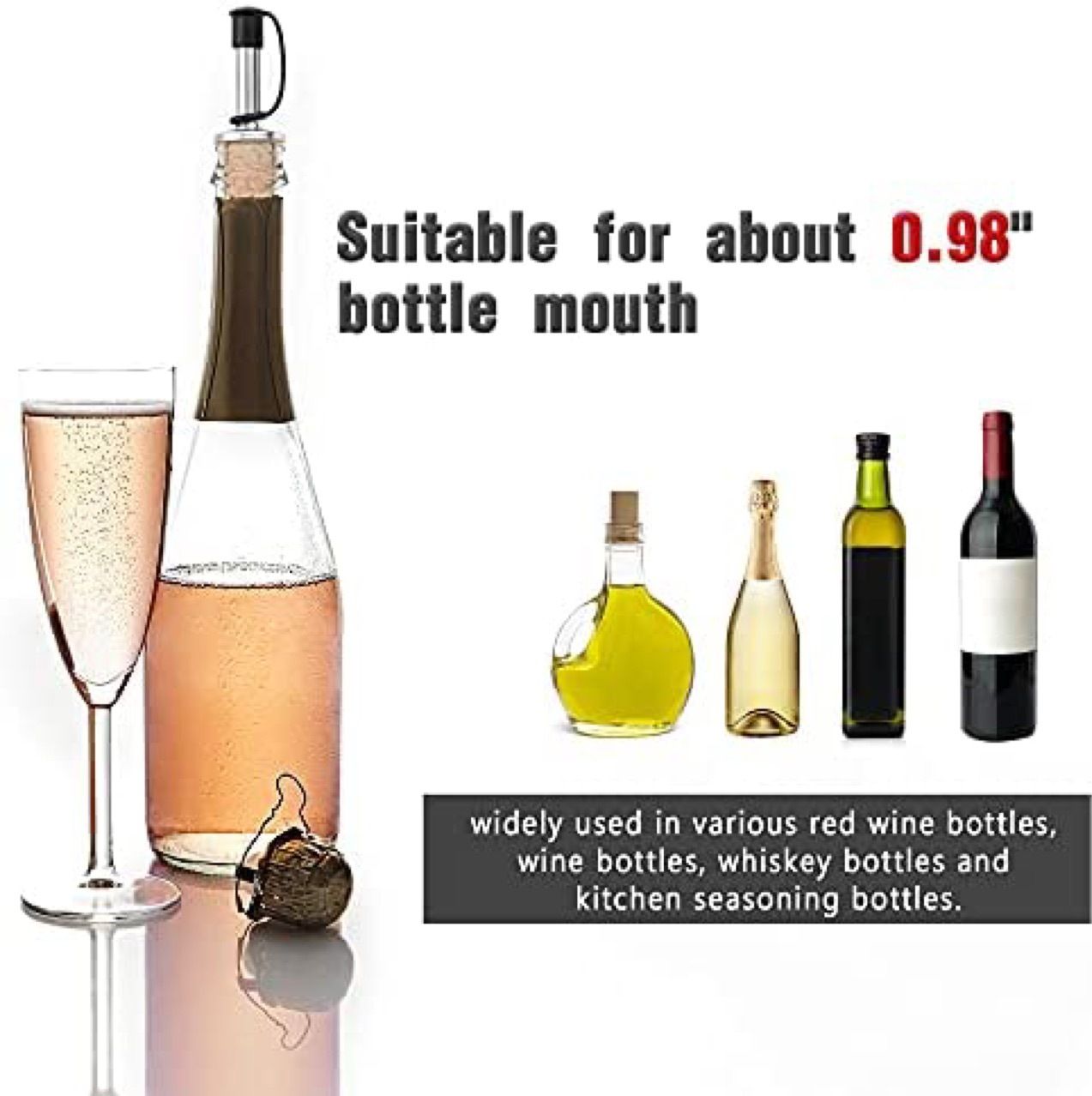Wine Spout Cork 12pcs Wine Spout Wine Pourer Measure Baverage Pouer Wine view 4