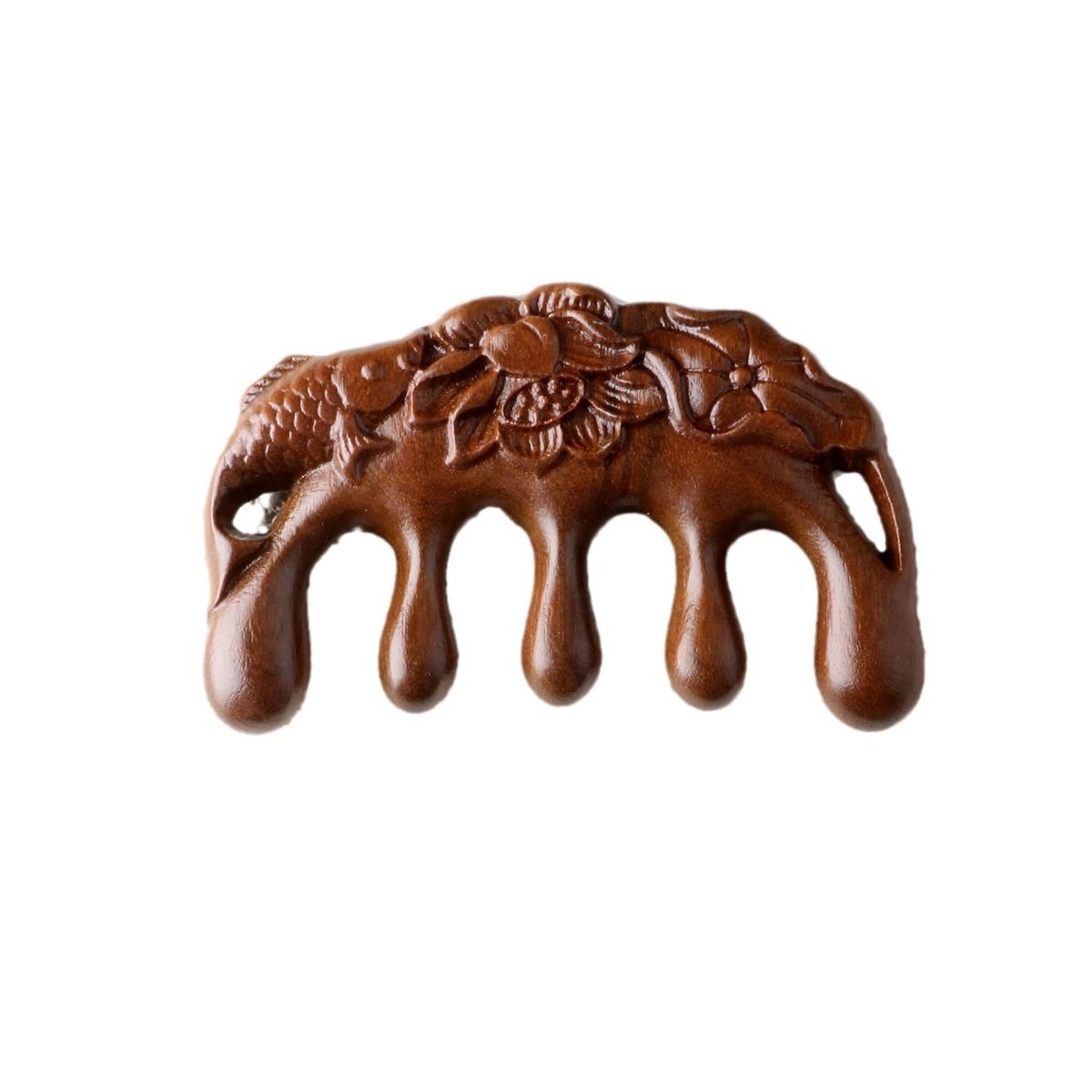1Pcs Wooden Wide Tooth Massage Comb