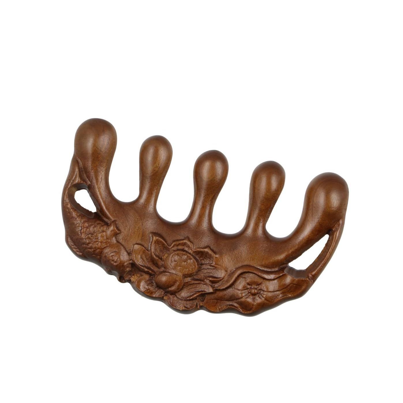 1Pcs Wooden Wide Tooth Massage Comb view 4