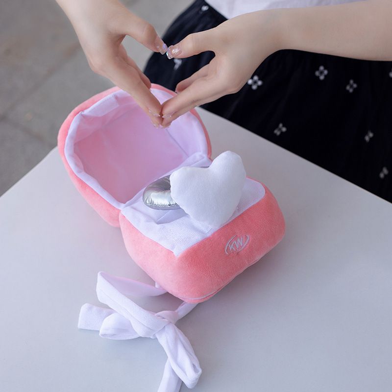 Plush Ring Box Surprise Oversized Ring Sets Case Stuffed Couple Ring for view 4