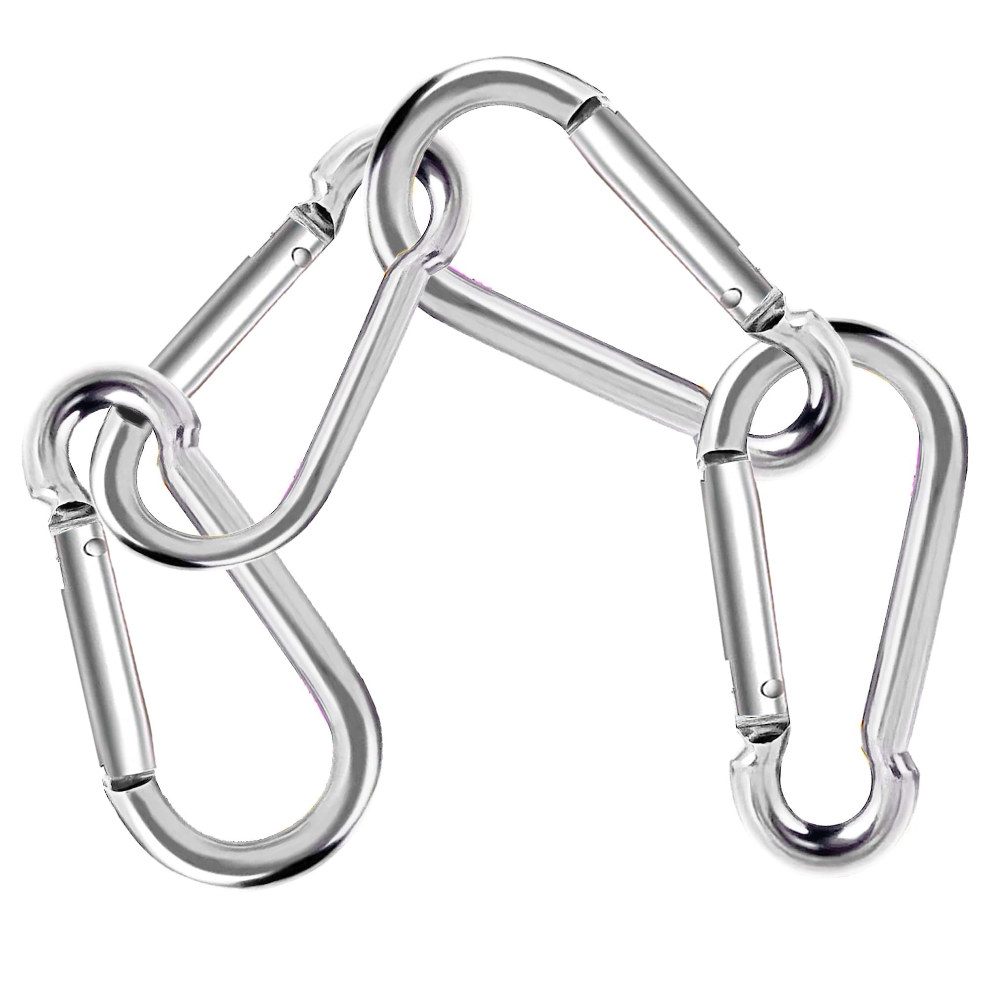 6Pcs Carabiner Clip,Large Aluminum Heavy Duty Carabeaner Clips, Spring Snap view 5