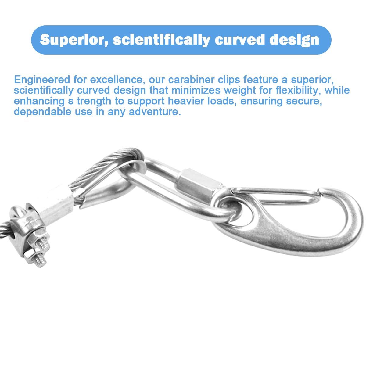 4 inch Heavy Duty Rope Connector Spring Snap Hook view 3