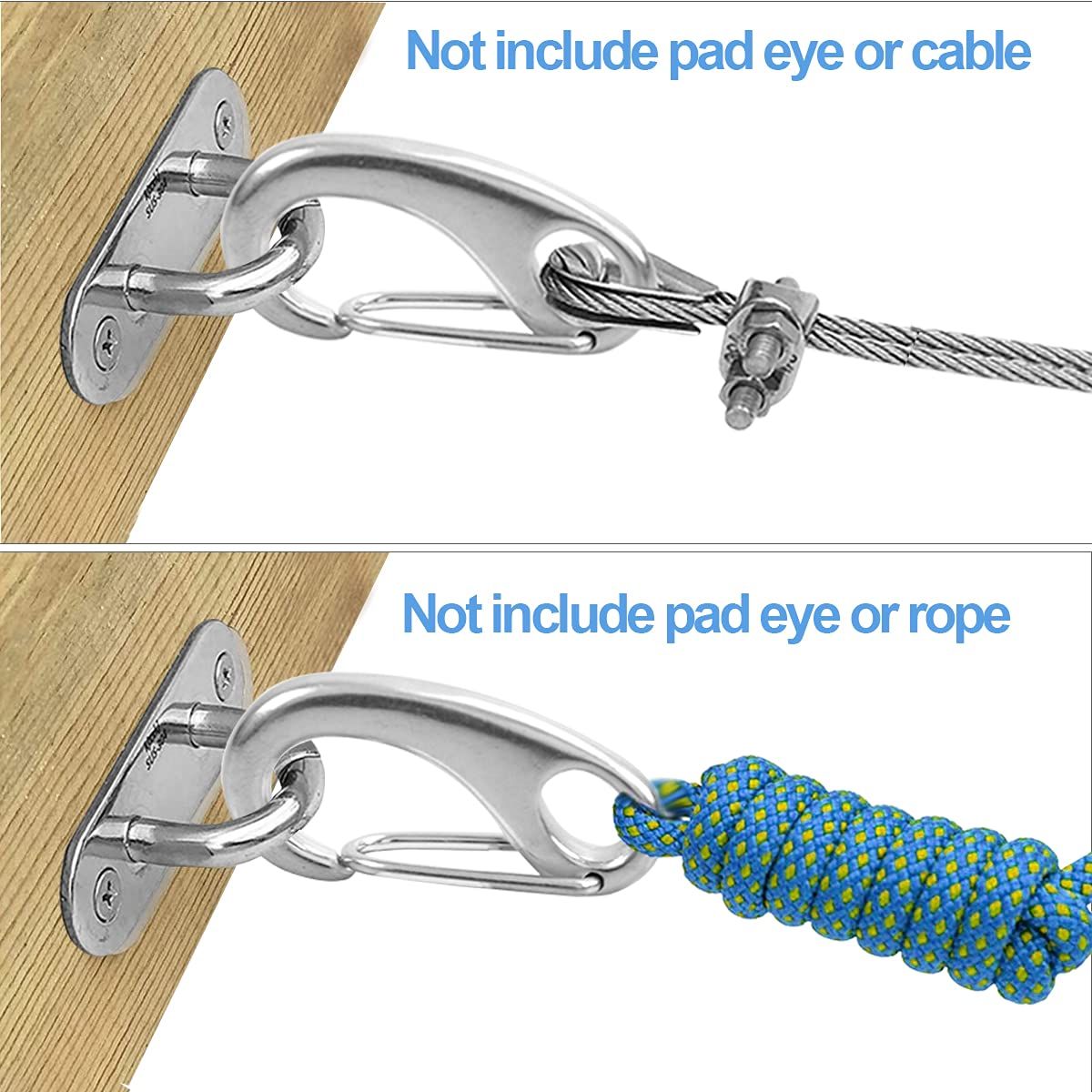 4 inch Heavy Duty Rope Connector Spring Snap Hook view 5