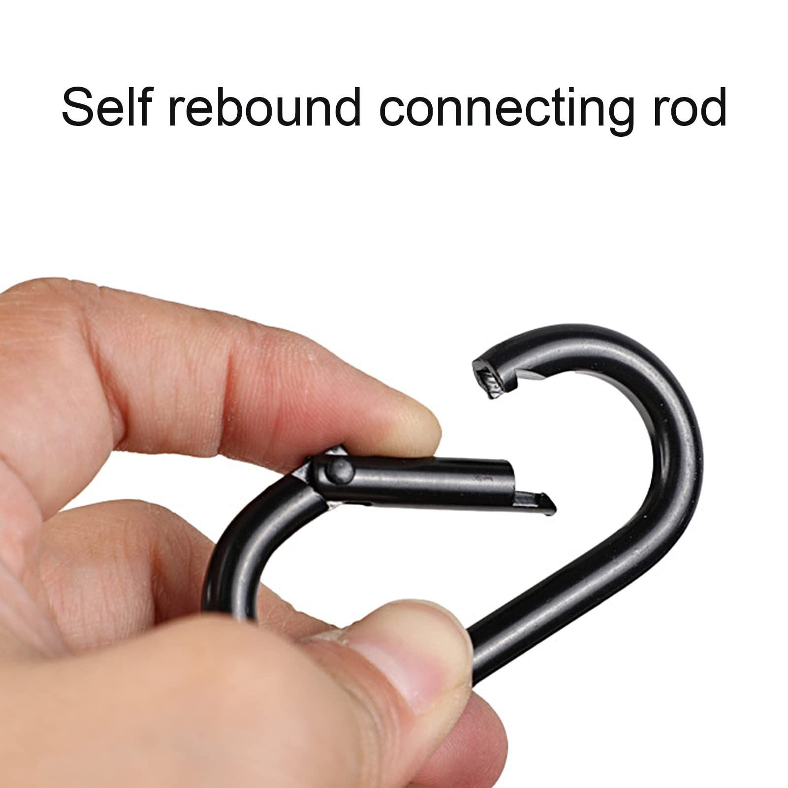 Carabiner No Fading Hanging Items Compact Self-Rebounding Connecting Rod view 3