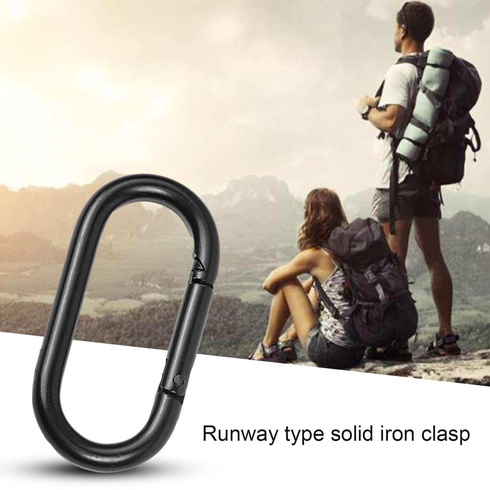 Carabiner No Fading Hanging Items Compact Self-Rebounding Connecting Rod view 4