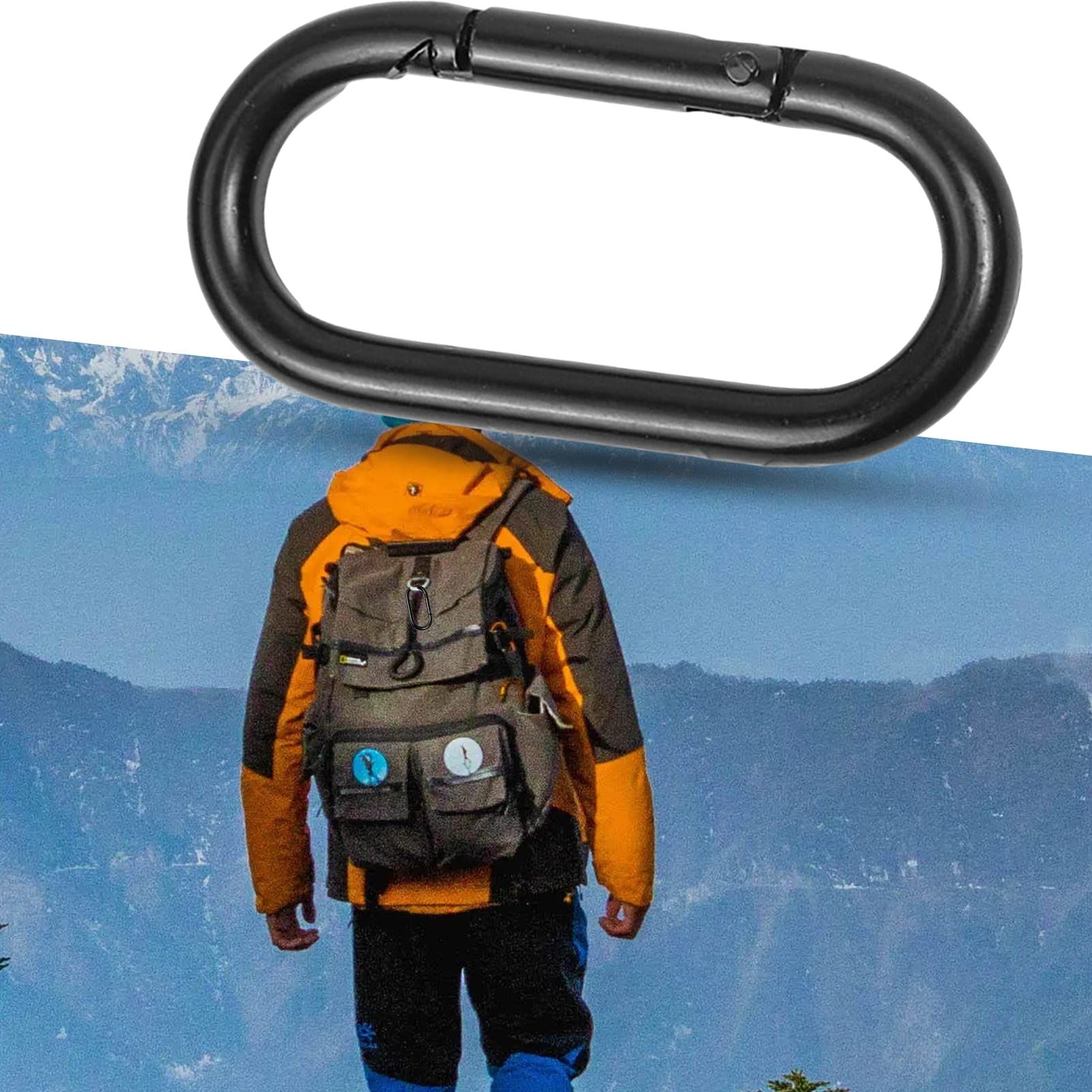 Carabiner No Fading Hanging Items Compact Self-Rebounding Connecting Rod view 5