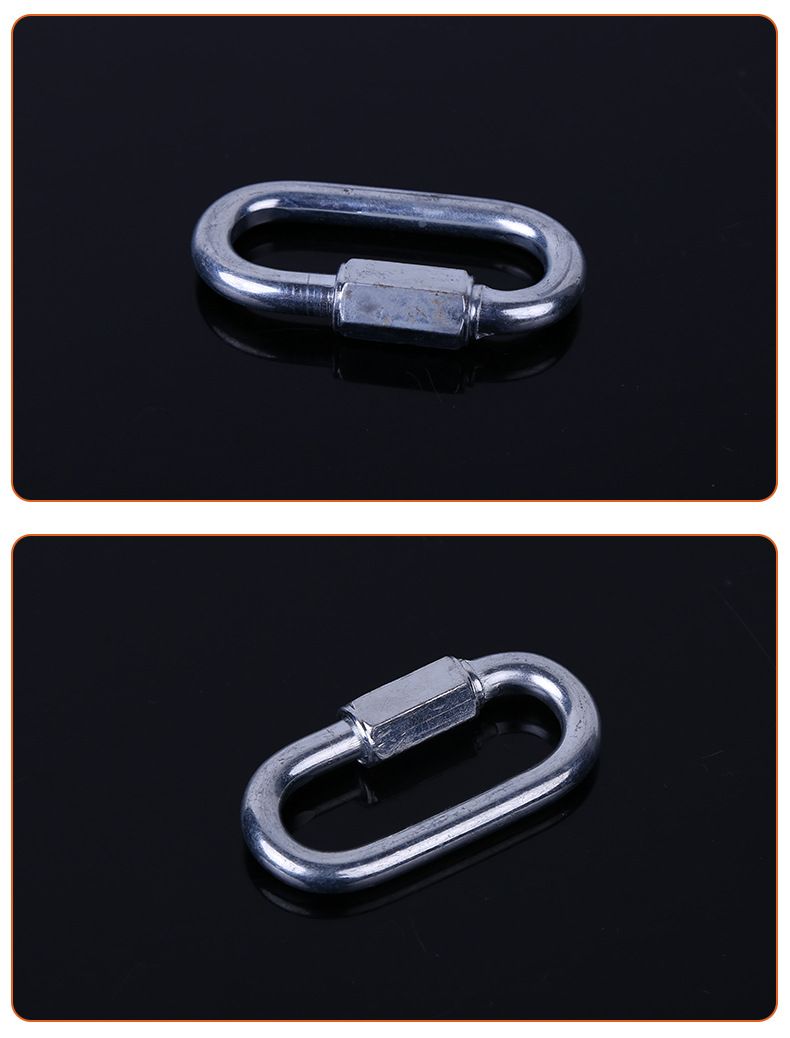 Threaded Quick Link Trailer Safety Chain Hook Carabiner Clip view 2