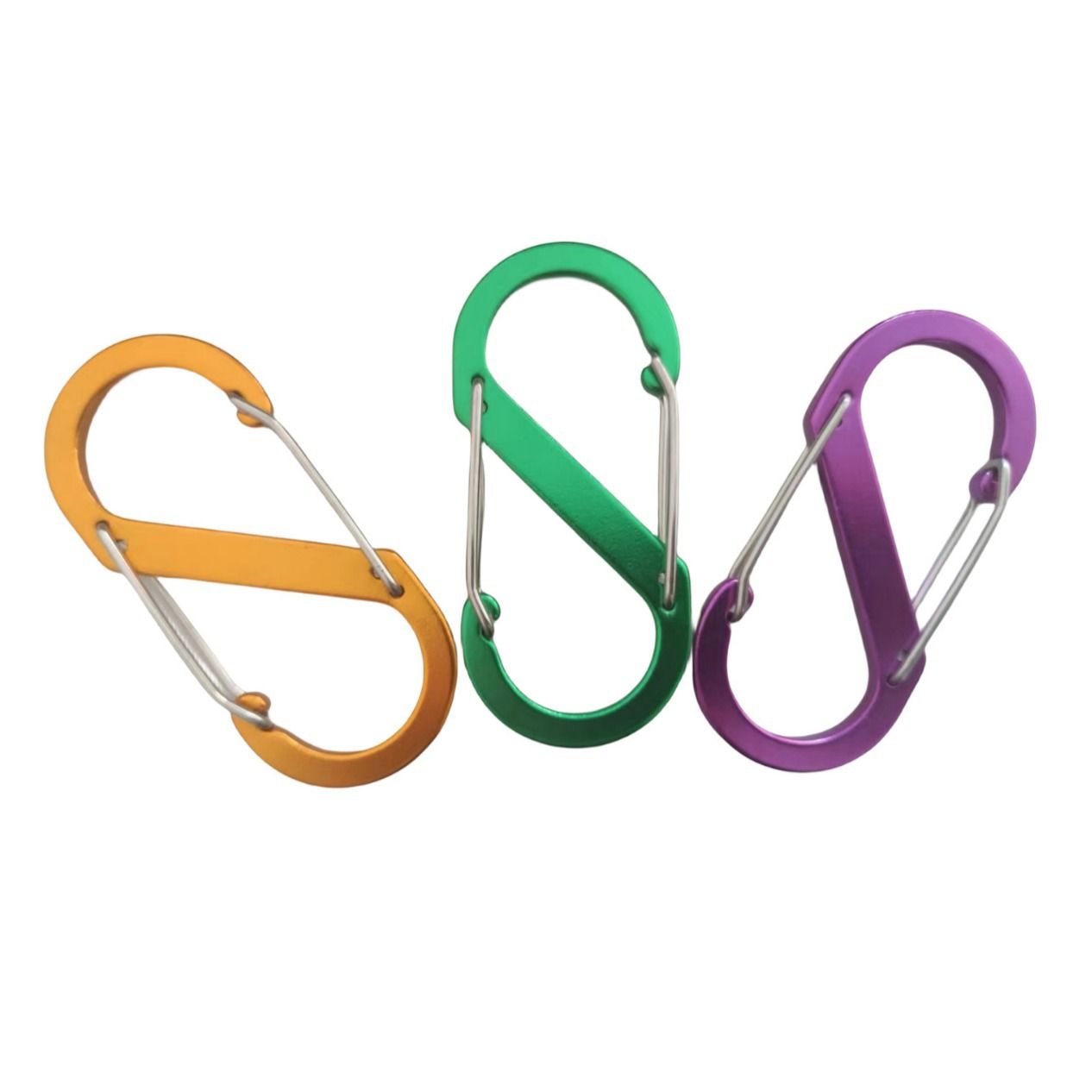 S- Dual Carabiner, Aluminum, Ideal for holding keys, connecting zipper sliders view 5