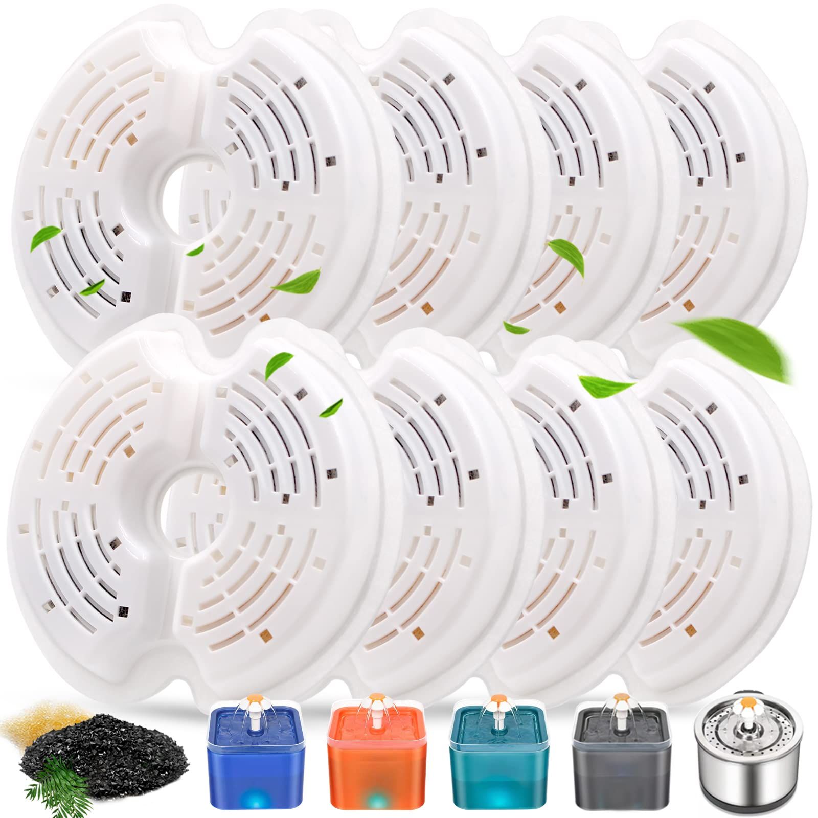 8 Pack Cat Fountain Filters