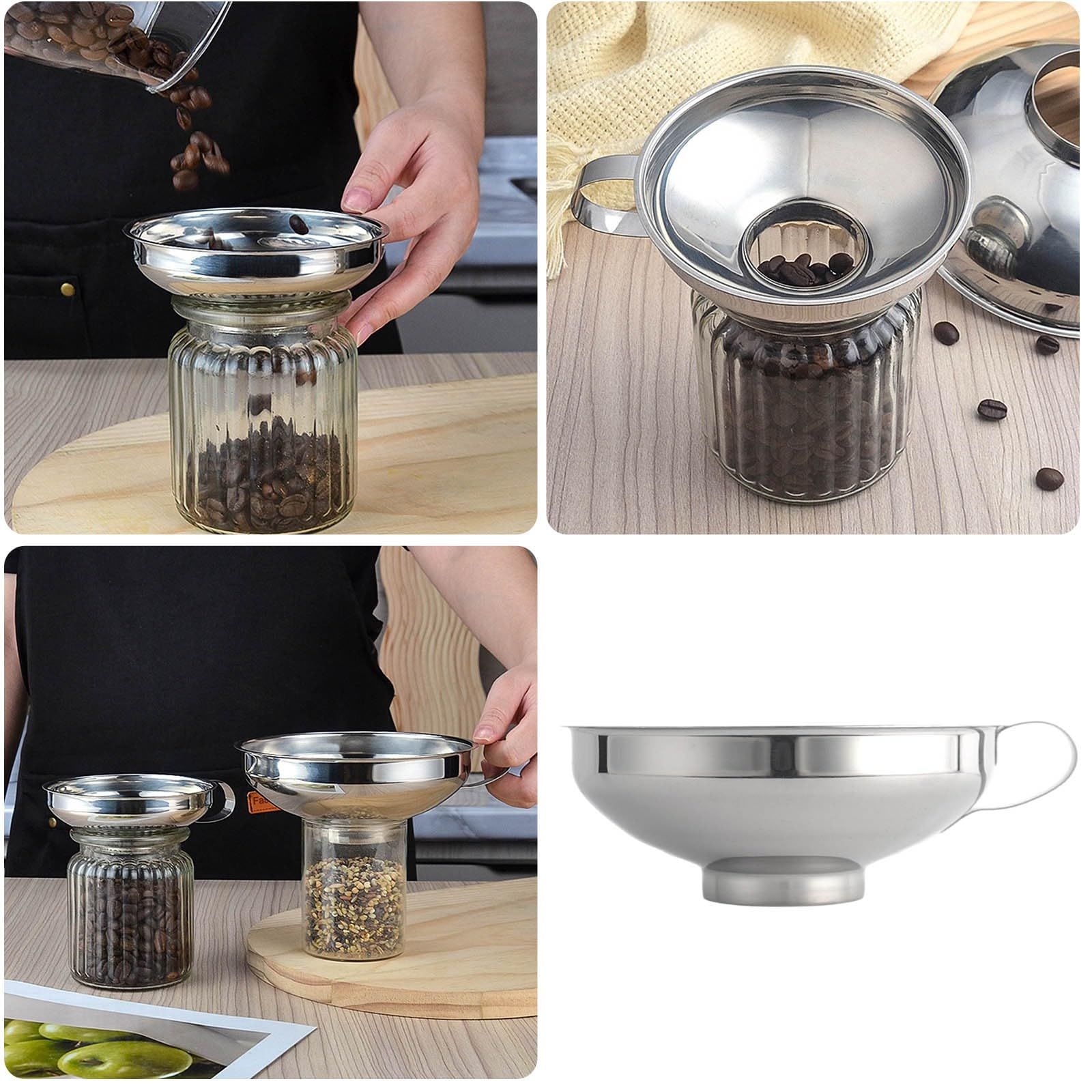 Canning Funnel with Wide Mouth Funnels for Kitchen Use - Stainless Steel view 5