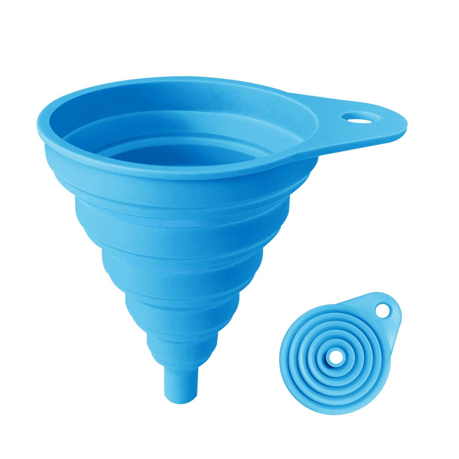Funnels for Kitchen Use, Food Grade Silicone Collapsible Kitchen Funnel For