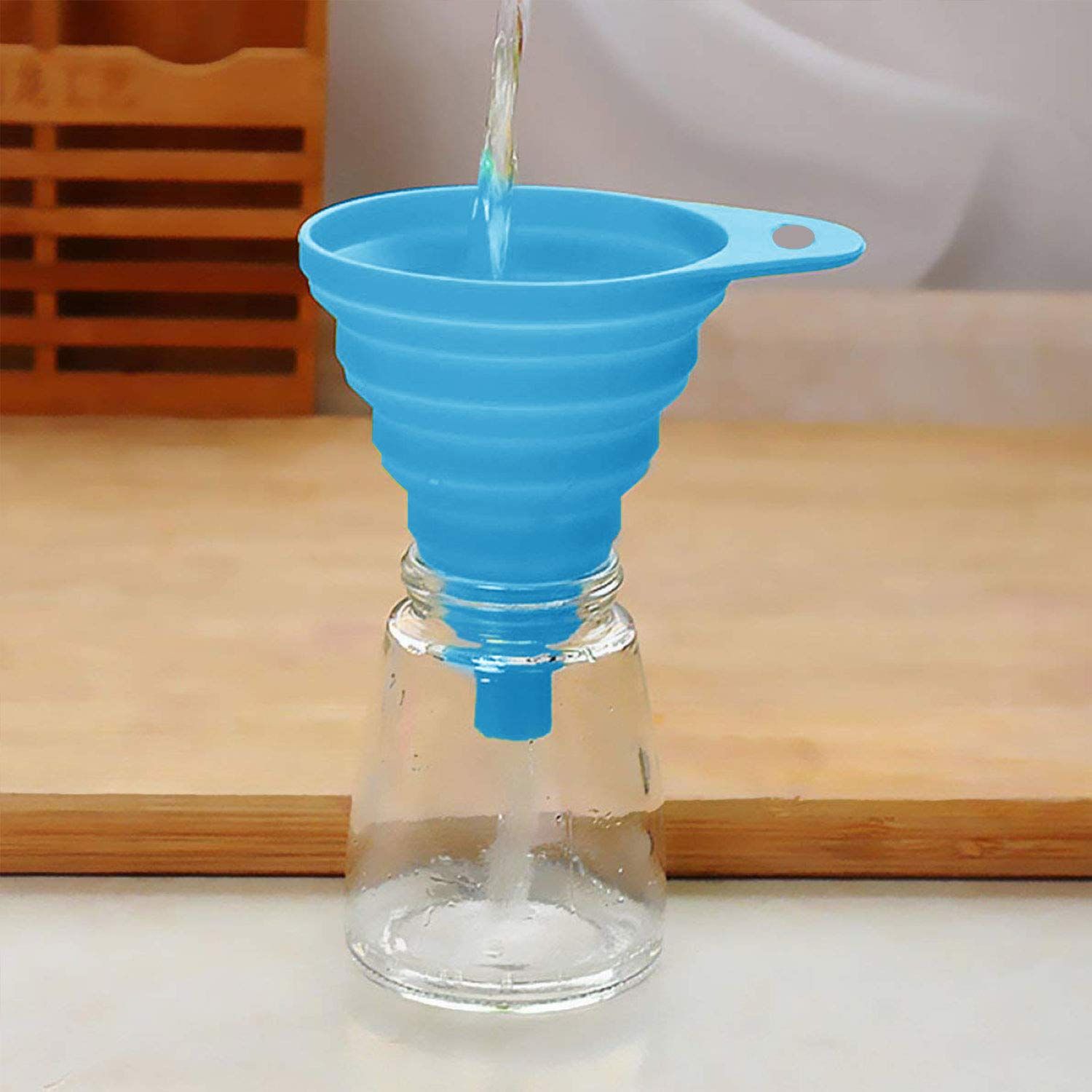 Funnels for Kitchen Use, Food Grade Silicone Collapsible Kitchen Funnel For view 2