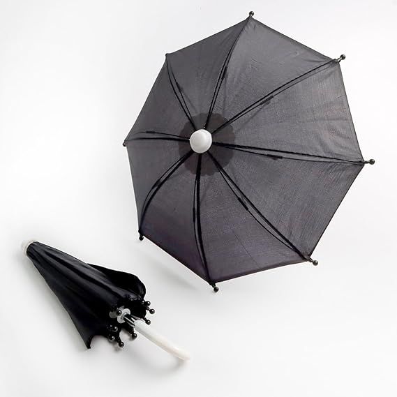 2pcs Mini Doll Umbrella Tiny Beach Umbrella Cute Umbrella Parasol for 18 Doll view 2