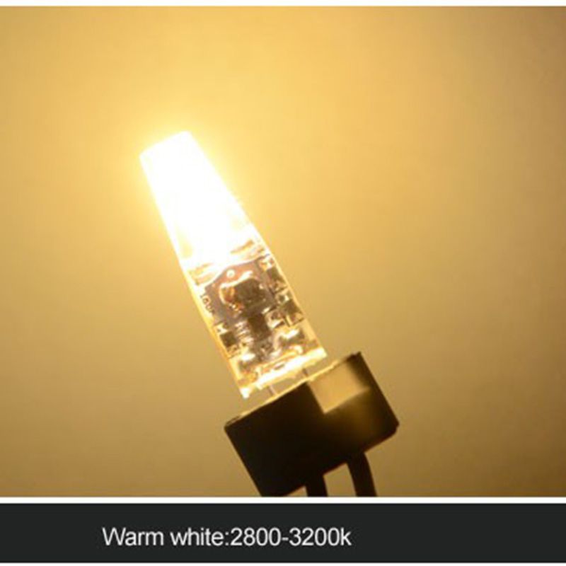 No Flicker LED G4 Bulb 2PCS AC/DC 12V 1.2W 2700K G4 Warm White Bi-Pin Base view 2