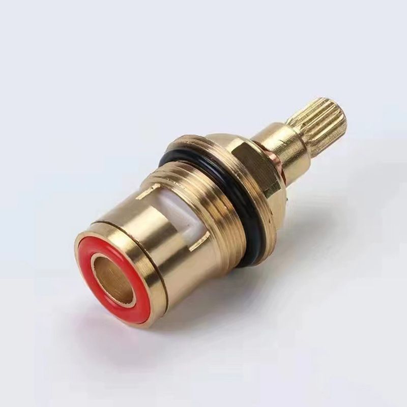 Brass Bathroom Sink Faucet Valve Stem - 2Pcs Hot and Cold Ceramic Disc Stem view 4