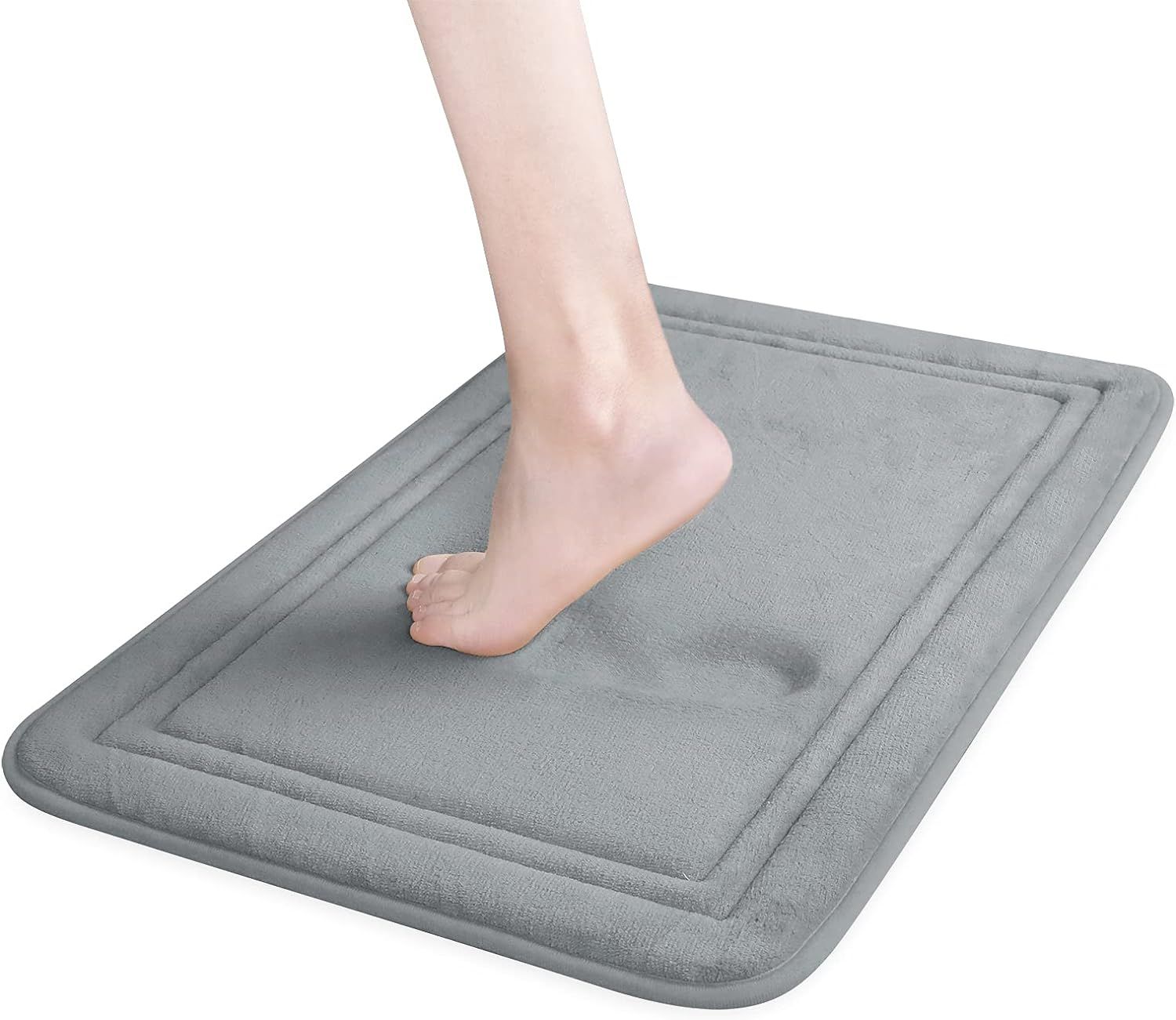 Memory Foam Bath Mat Non Slip Absorbent Super Cozy Velvet Bathroom Rug Carpet