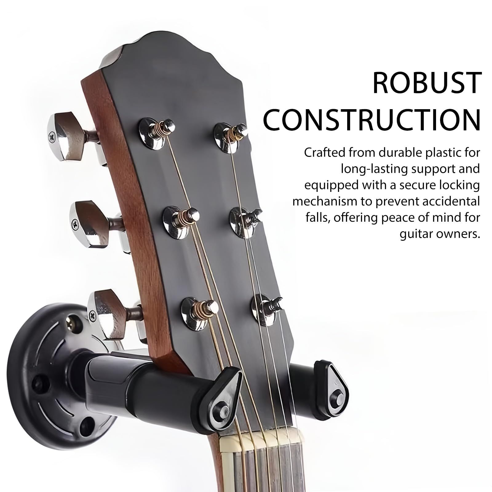 Classic Acoustic Folk Guitar Ukulele Wall Mount Hook accommodate the unique view 4